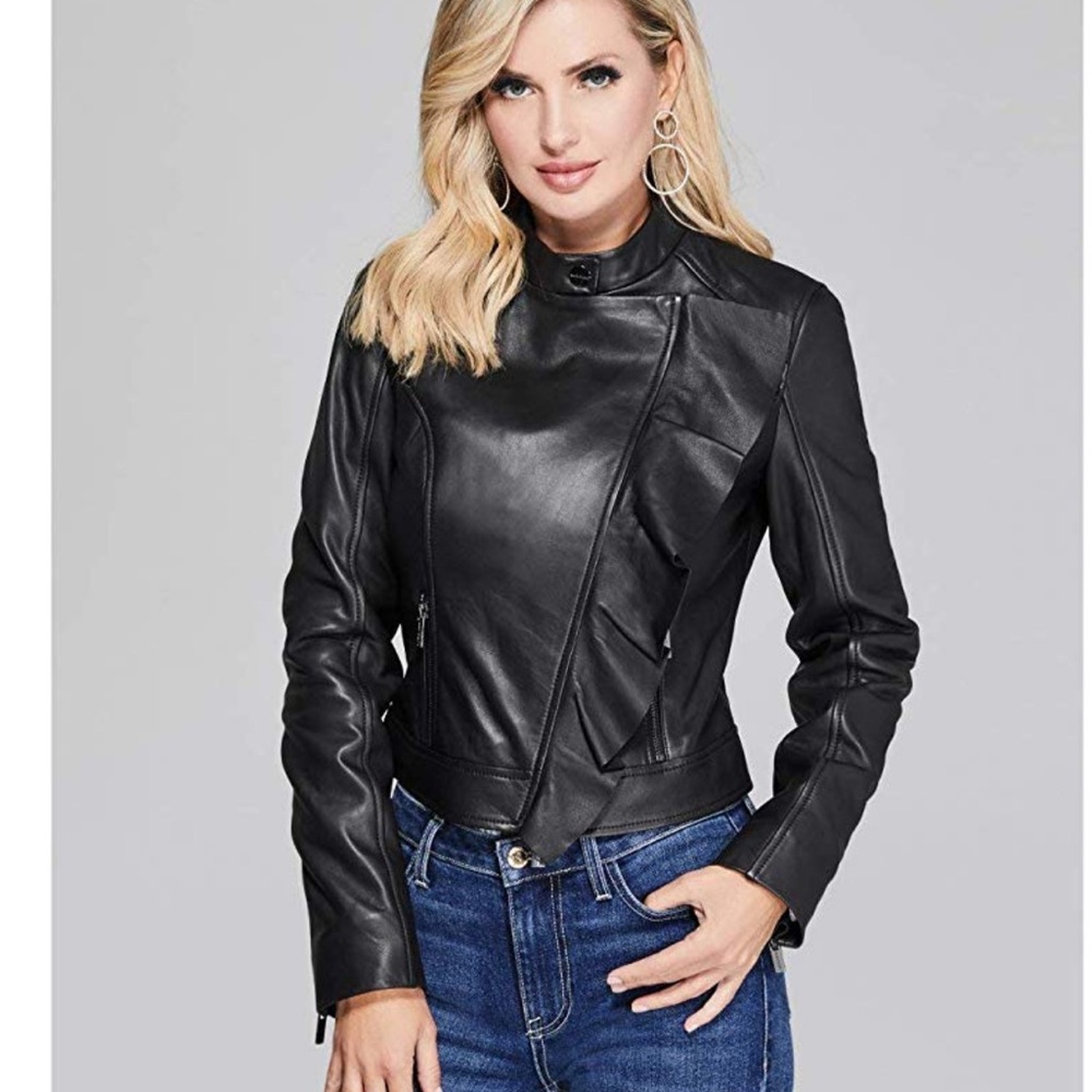 MARCIANO 100% Real Leather Jacket